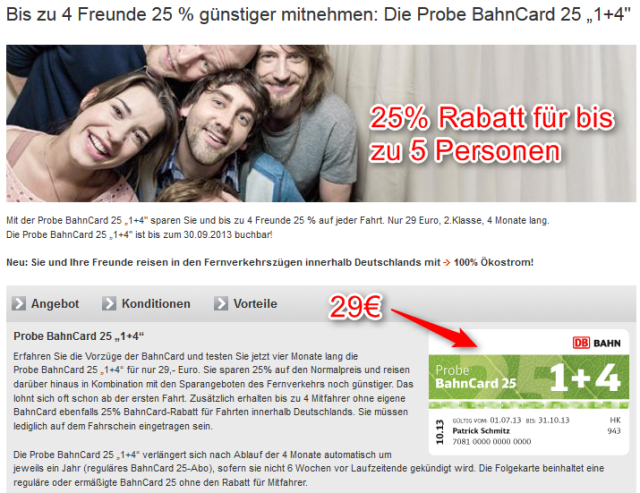 Probebahncard-Angebot