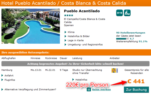 Spanien-Hotel-Pueblo-Acantilado-Angebot