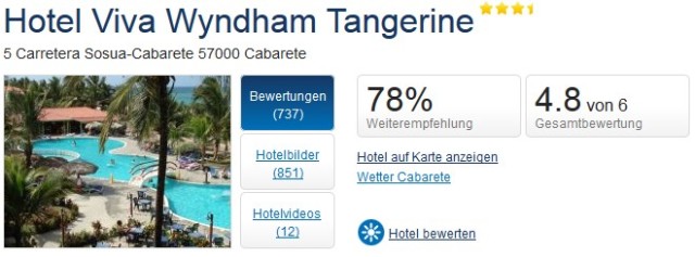 Holidaycheck DomRep Viva Wyndham Tangerine