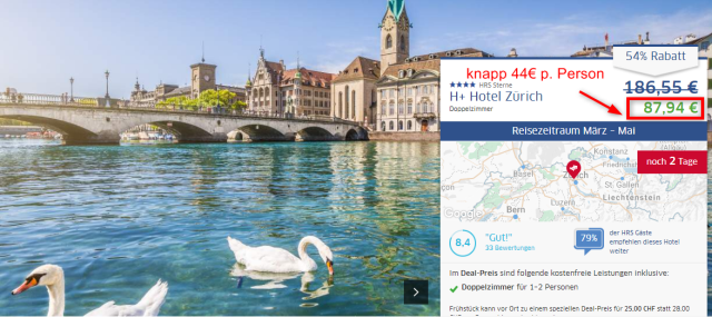 hrsdeals_hplushotelzuerich_preis