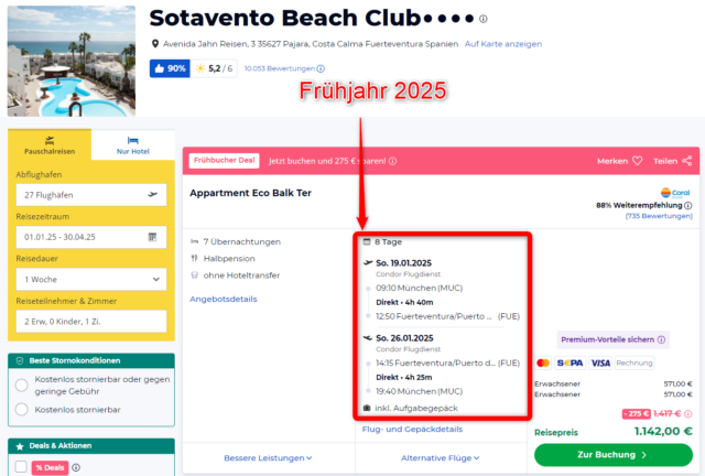 fruehbucher kanaren 2025 sotavento beach club holidaycheck